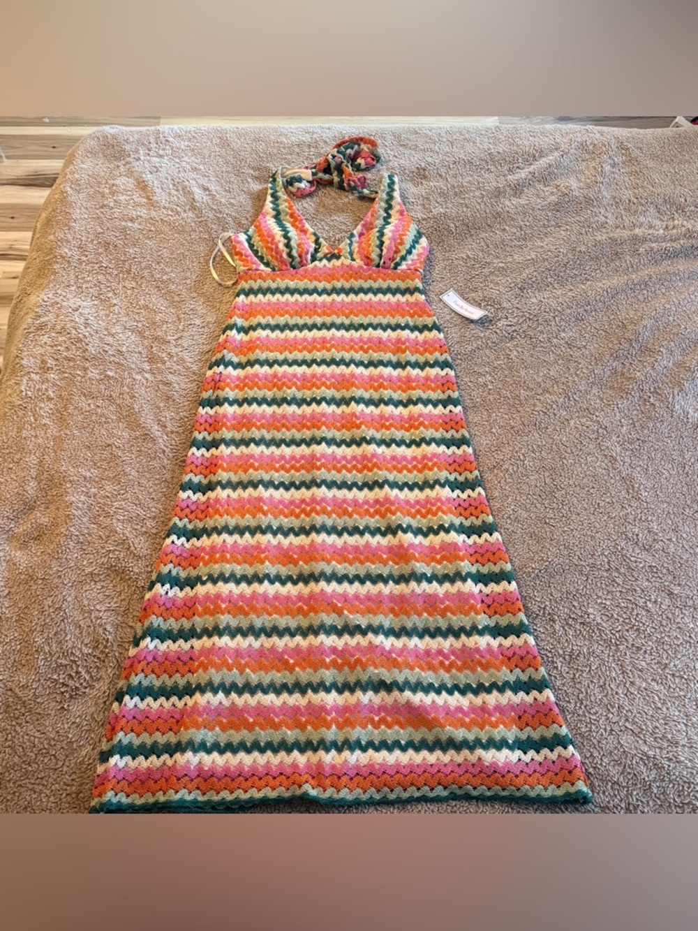 NWT PremierAmour Cream Multicolor Dress, Medium